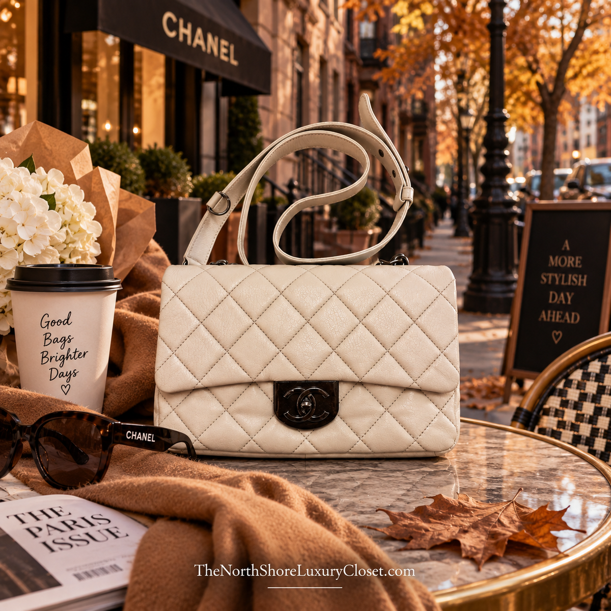 Chanel - RARE - Chanel Quilted Leather & Ruthenium Hardware