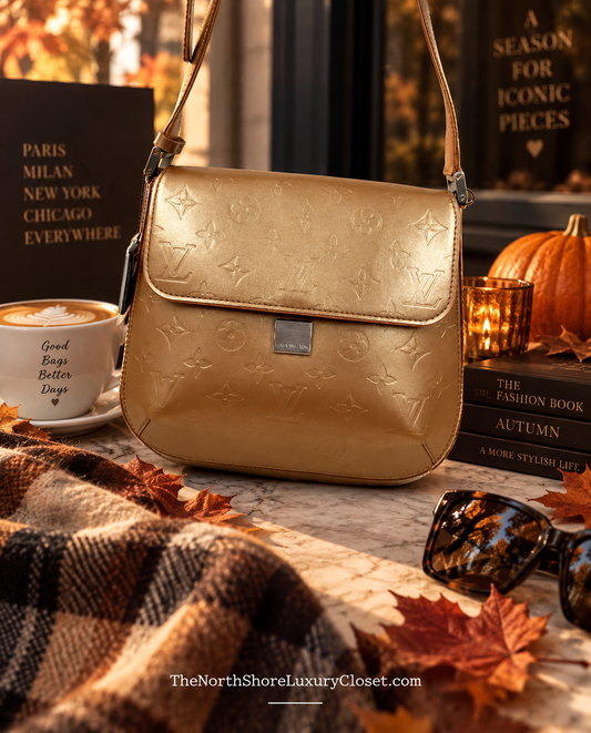 2003 Vintage Y2K Louis Vuitton Webster Street – Metallic Gold