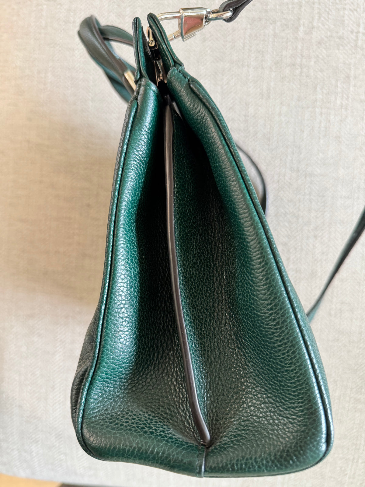 Gucci Green Zumi Small Top Handle Handbag with Crossbody Strap