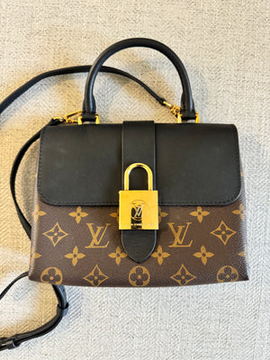 Louis Vuitton Locky BB Monogram Canvas & Black Leather Top Handle Crossbody Bag
