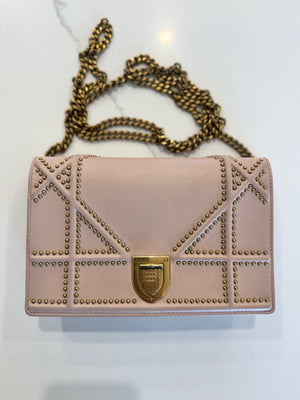 Christian Dior Diorama Flap Bag Studded Leather Shoulder bag