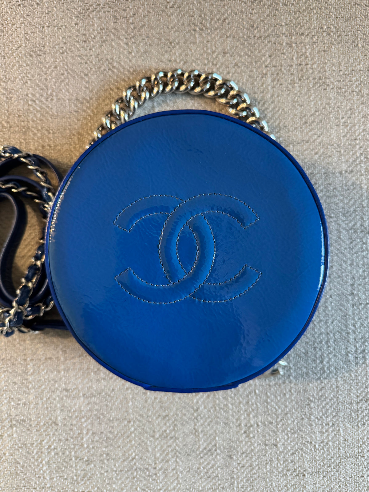 Chanel Round As Earth Bag With Box and Dust Bag- Blue