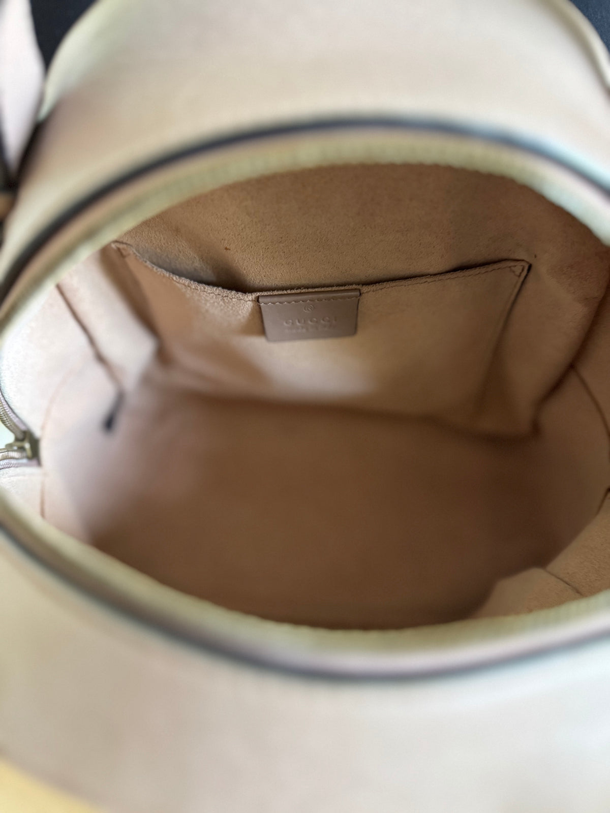 Gucci GG Marmont Matelassé Mini Backpack in Taupe Leather