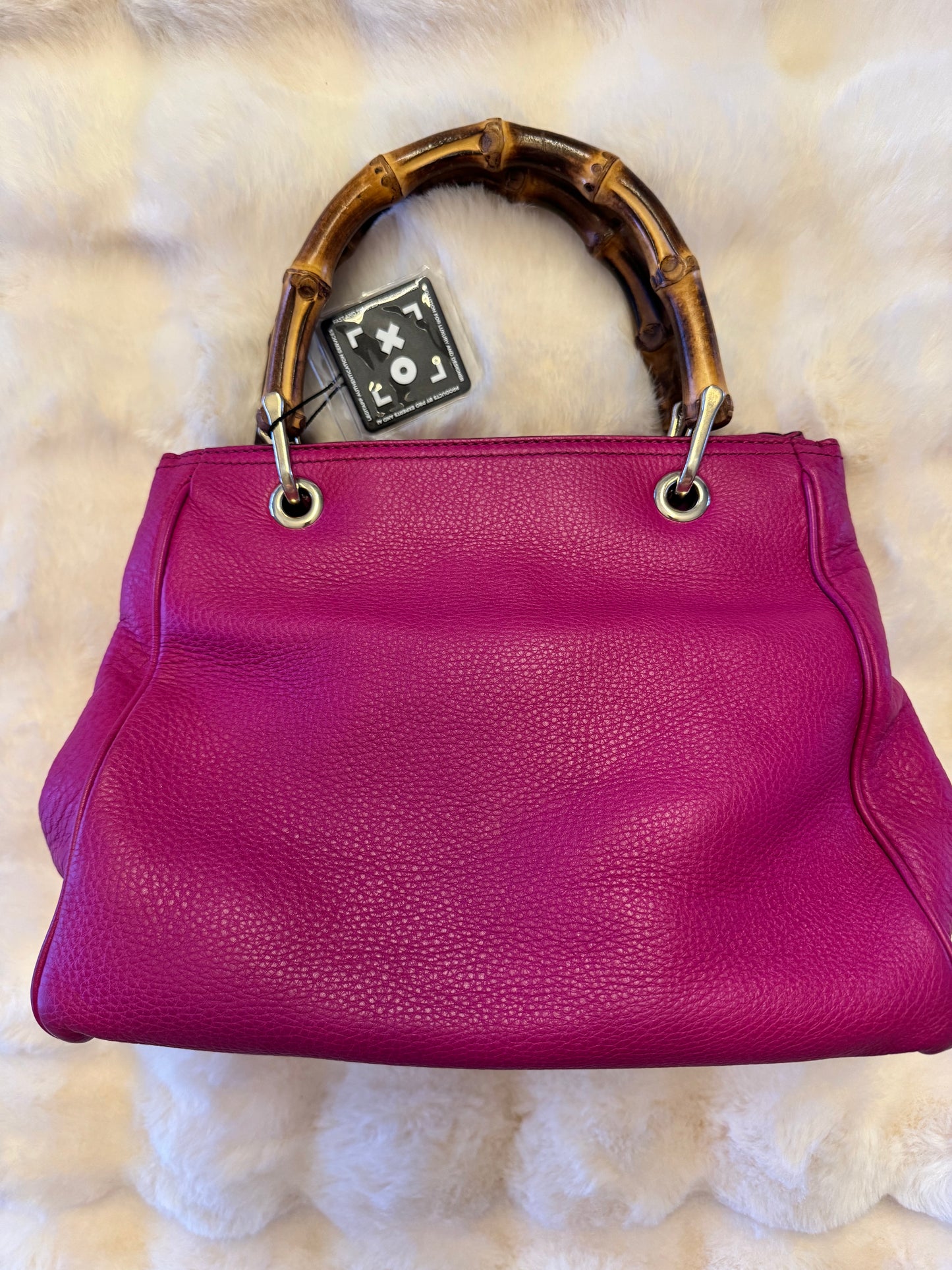 Vintage Gucci Small Calfskin Bamboo Shopper Satchel - additional view 8