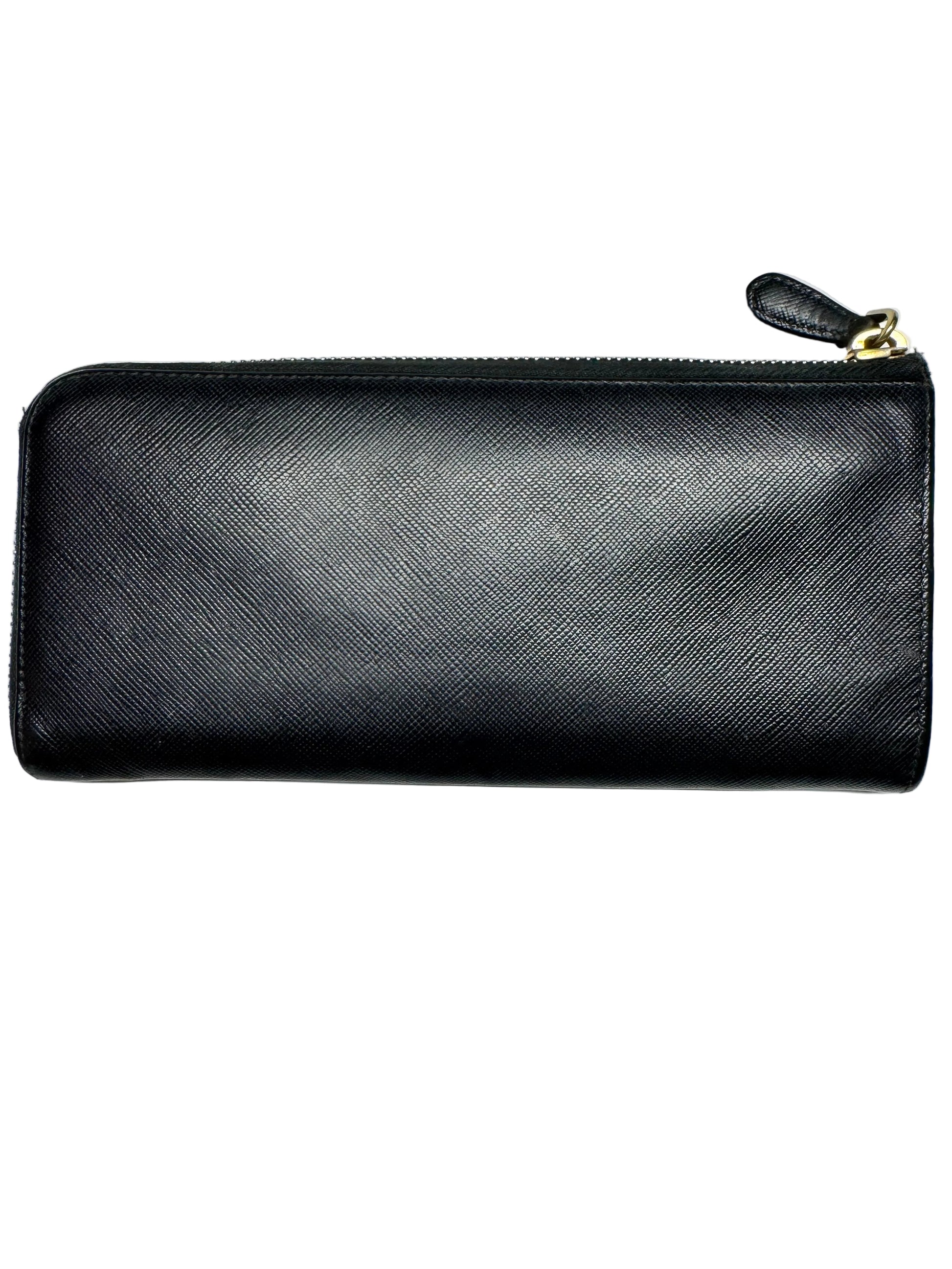 Prada Large Saffiano Leather L-Zip Wallet - additional view 2