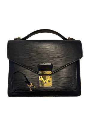 Louis Vuitton Vintage Epi Leather Monceau 28 Top Handle Bag – Black