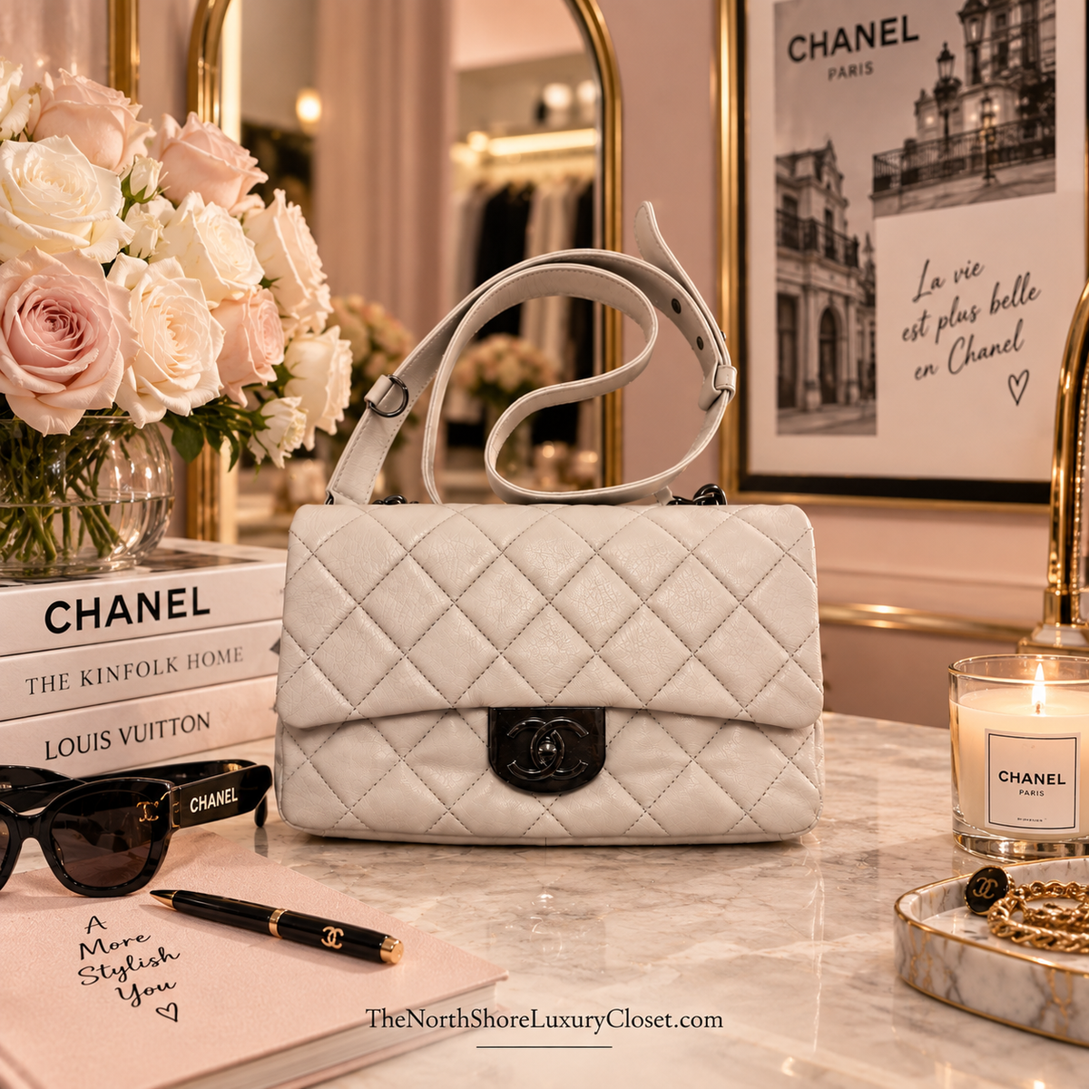 Chanel - RARE - Chanel Quilted Leather & Ruthenium Hardware