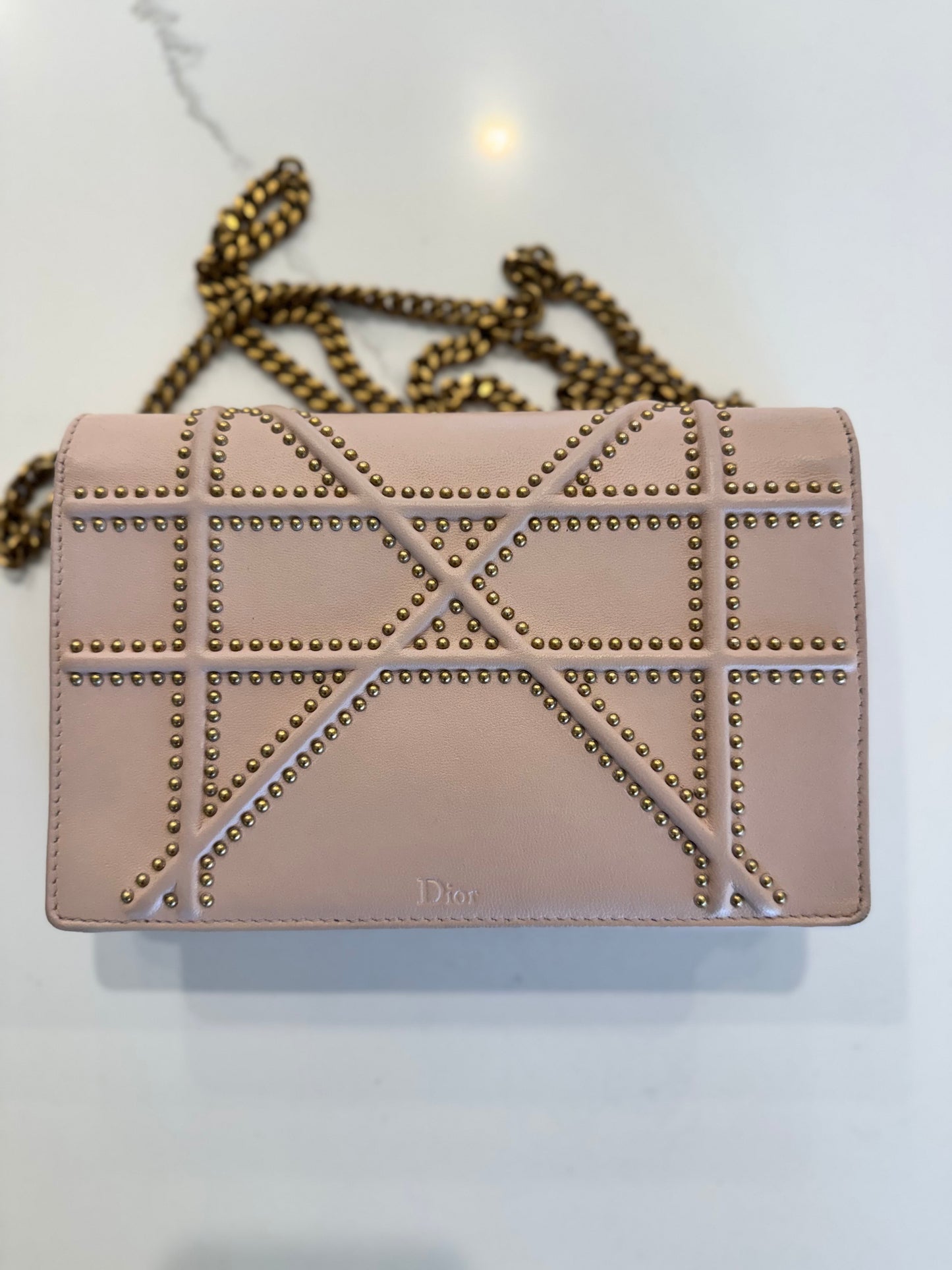 Christian Dior Diorama Flap Bag Studded Leather Shoulder bag