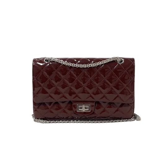 Chanel 2.55 Reissue Double-Flap Shoulder Bag – Burgundy Patent Leather