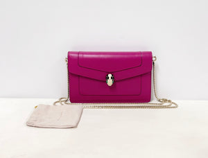 Bvlgari Serpenti Forever Wallet on Chain – Fuchsia Pink Leather