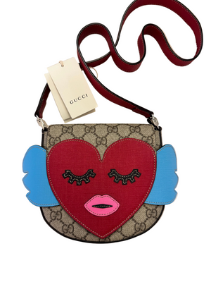 Gucci Supreme Winged Heart Bag