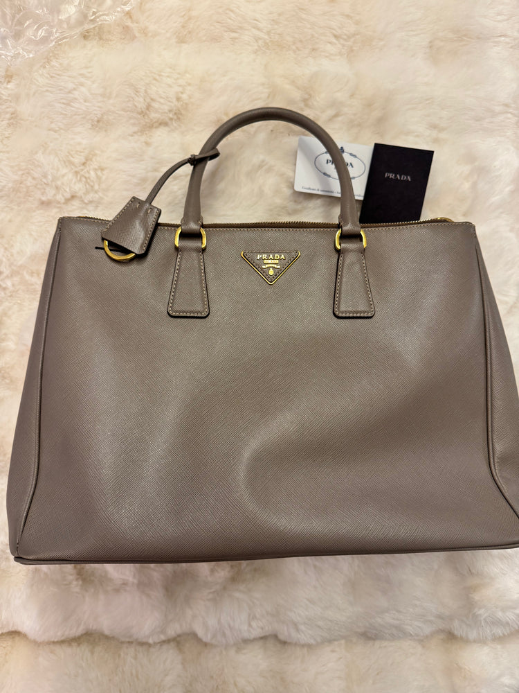 Prada Gray Saffiano Leather Tote Bag - additional view 2