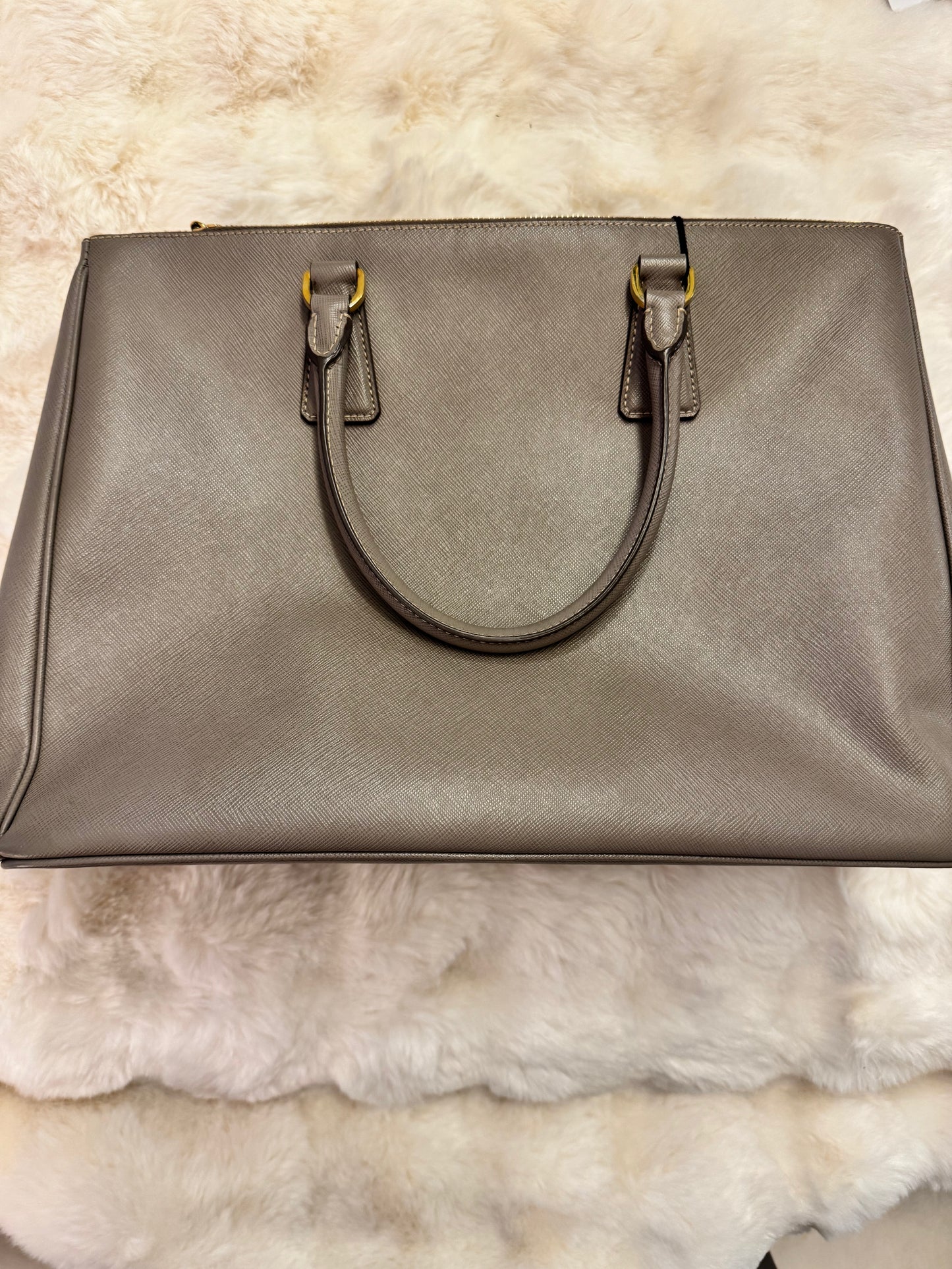 Prada Gray Saffiano Leather Tote Bag - additional view 3