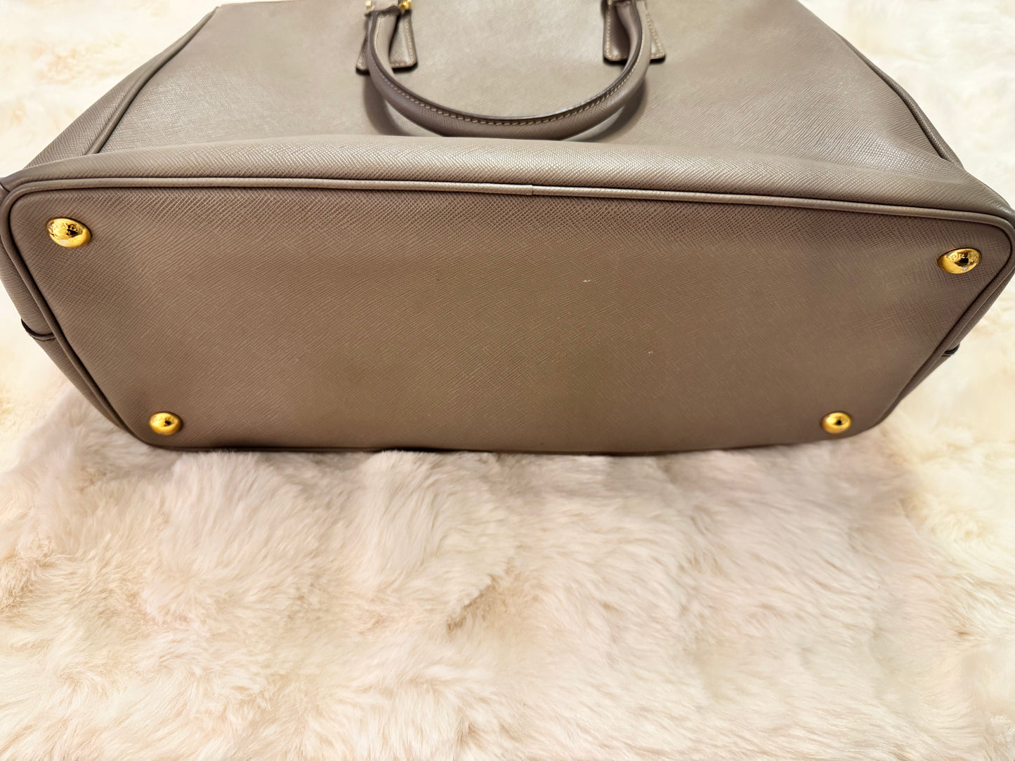 Prada Gray Saffiano Leather Tote Bag - additional view 4