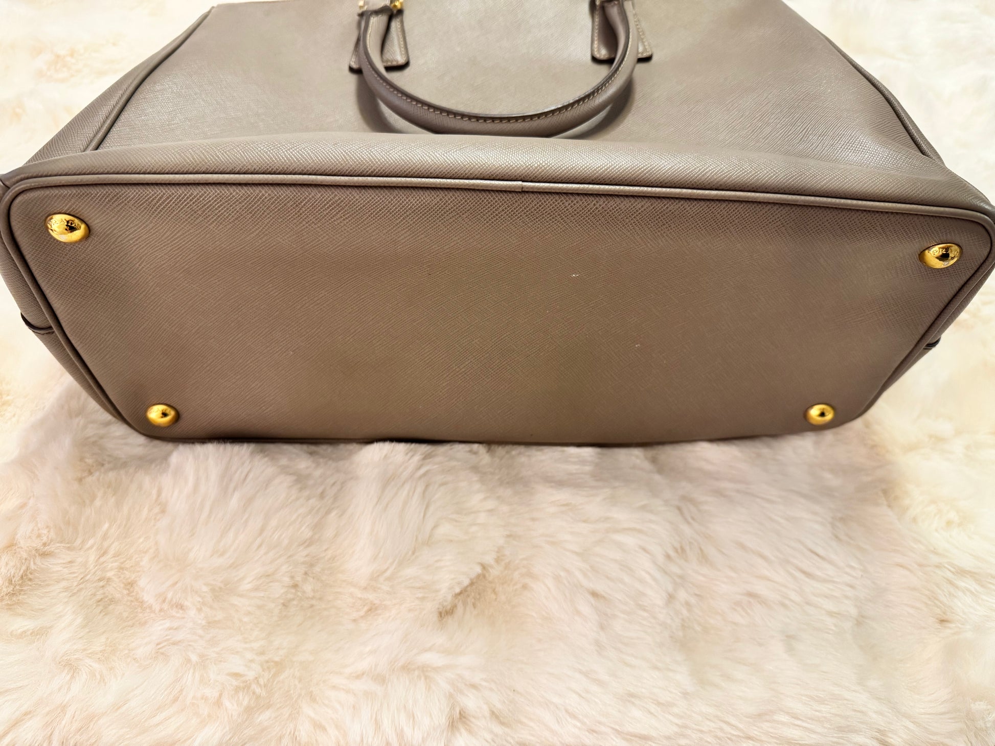 Prada Gray Saffiano Leather Tote Bag - additional view 4