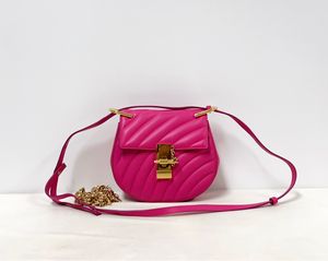 Chloé Drew Bijou Convertible 2-Way Quilted Shoulder & Crossbody Mini Bag – Fuchsia Pink