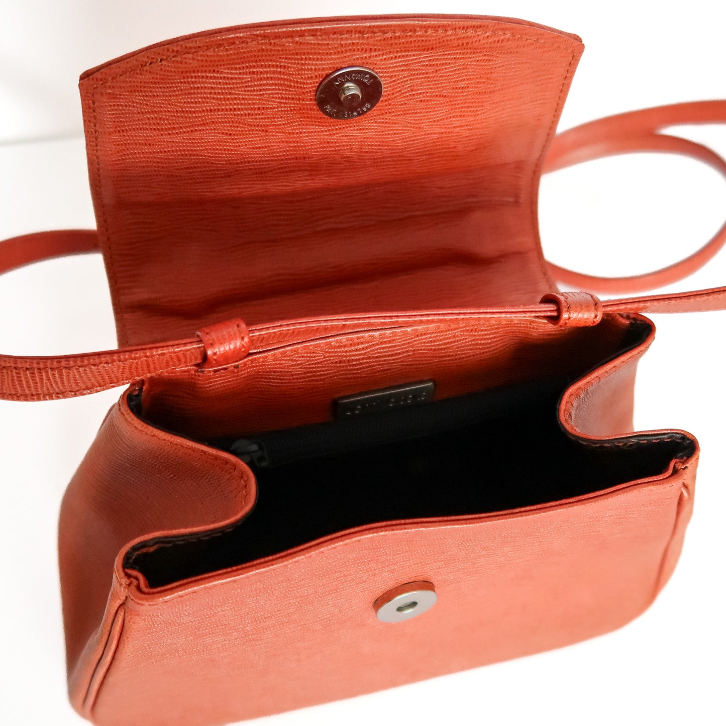 Vintage Gianni Versace 1990s Cognac Tan Top-Handle Leather Satchel Crossbody Bag - additional view 10