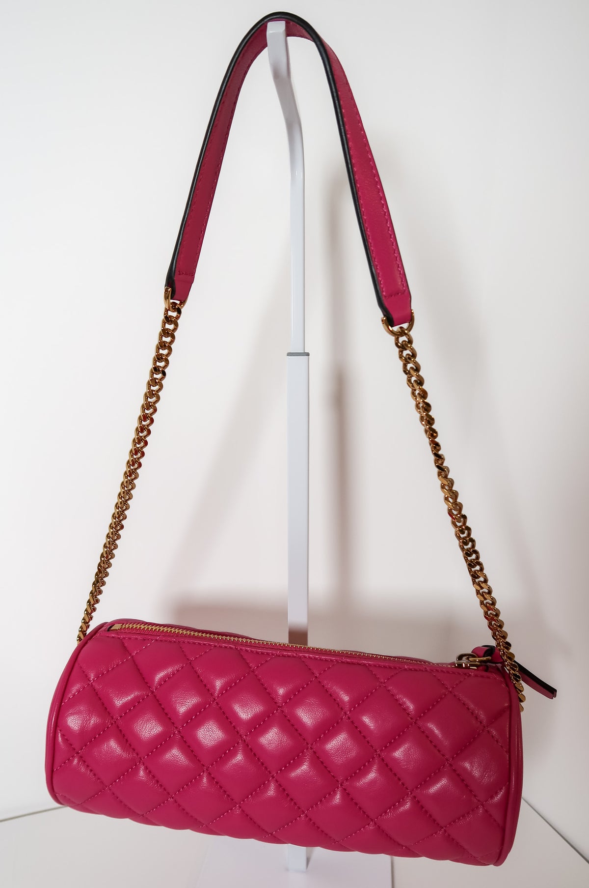 Versace Medusa Pink Quilted Cylinder Barrel Bag - additional view 12