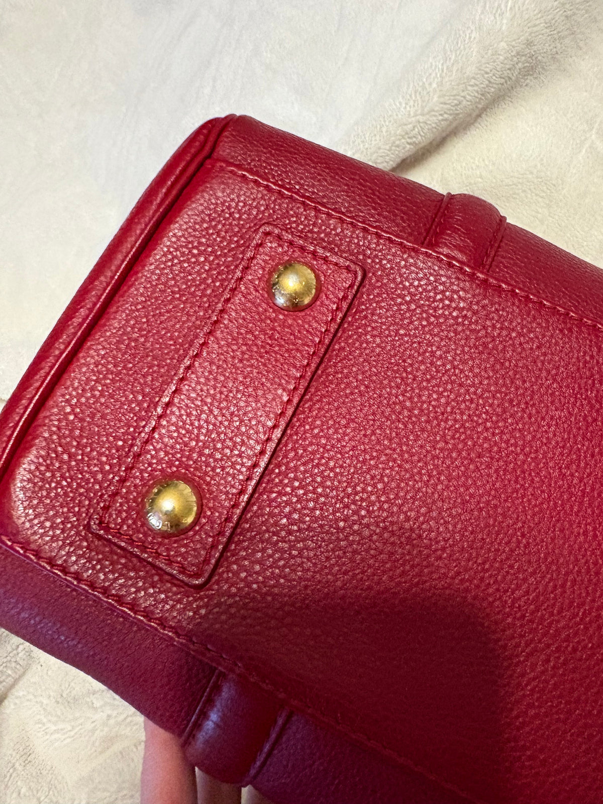 Louis Vuitton Sofia Coppola PM Boston Bag Burgundy Red Leather Collector's Item