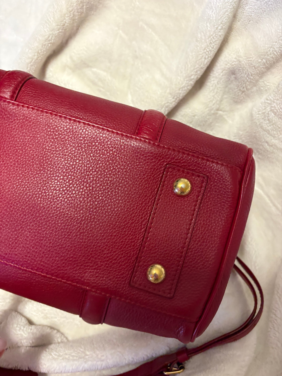 Louis Vuitton Sofia Coppola PM Boston Bag Burgundy Red Leather Collector's Item