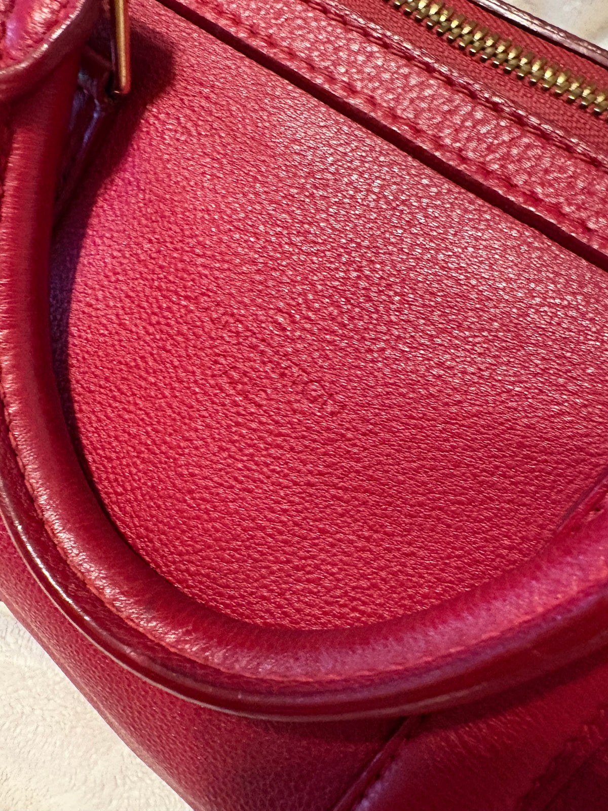 Louis Vuitton Sofia Coppola PM Boston Bag Burgundy Red Leather Collector's Item