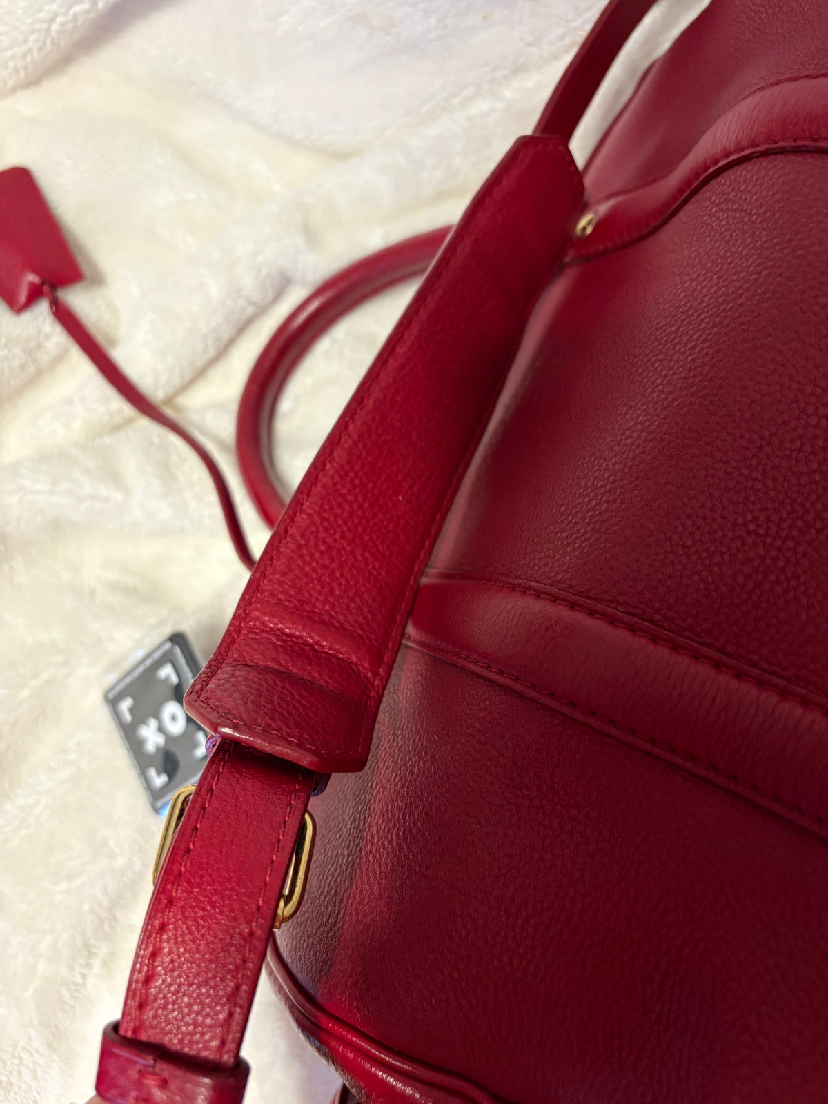 Louis Vuitton Sofia Coppola PM Boston Bag Burgundy Red Leather Collector's Item