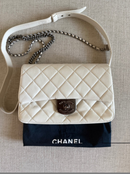 Chanel - RARE - Chanel Quilted Leather & Ruthenium Hardware