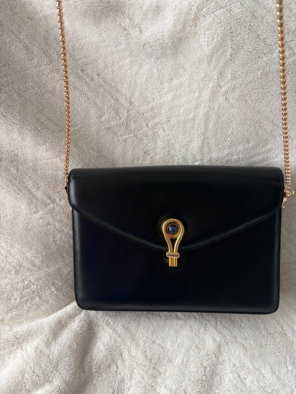 *New Pics* Vintage Gucci 1970 Tiger Eye Leather Chain Shoulder Bag- Rare