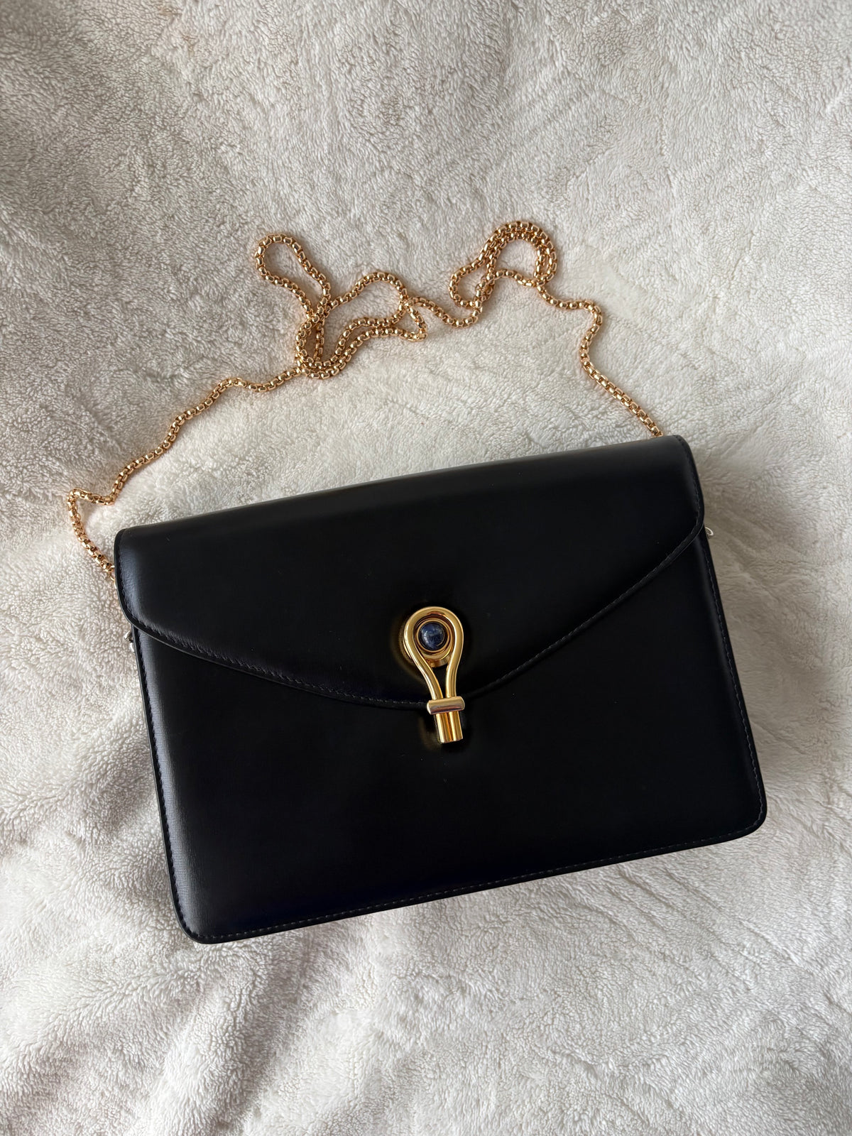 *New Pics* Vintage Gucci 1970 Tiger Eye Leather Chain Shoulder Bag- Rare