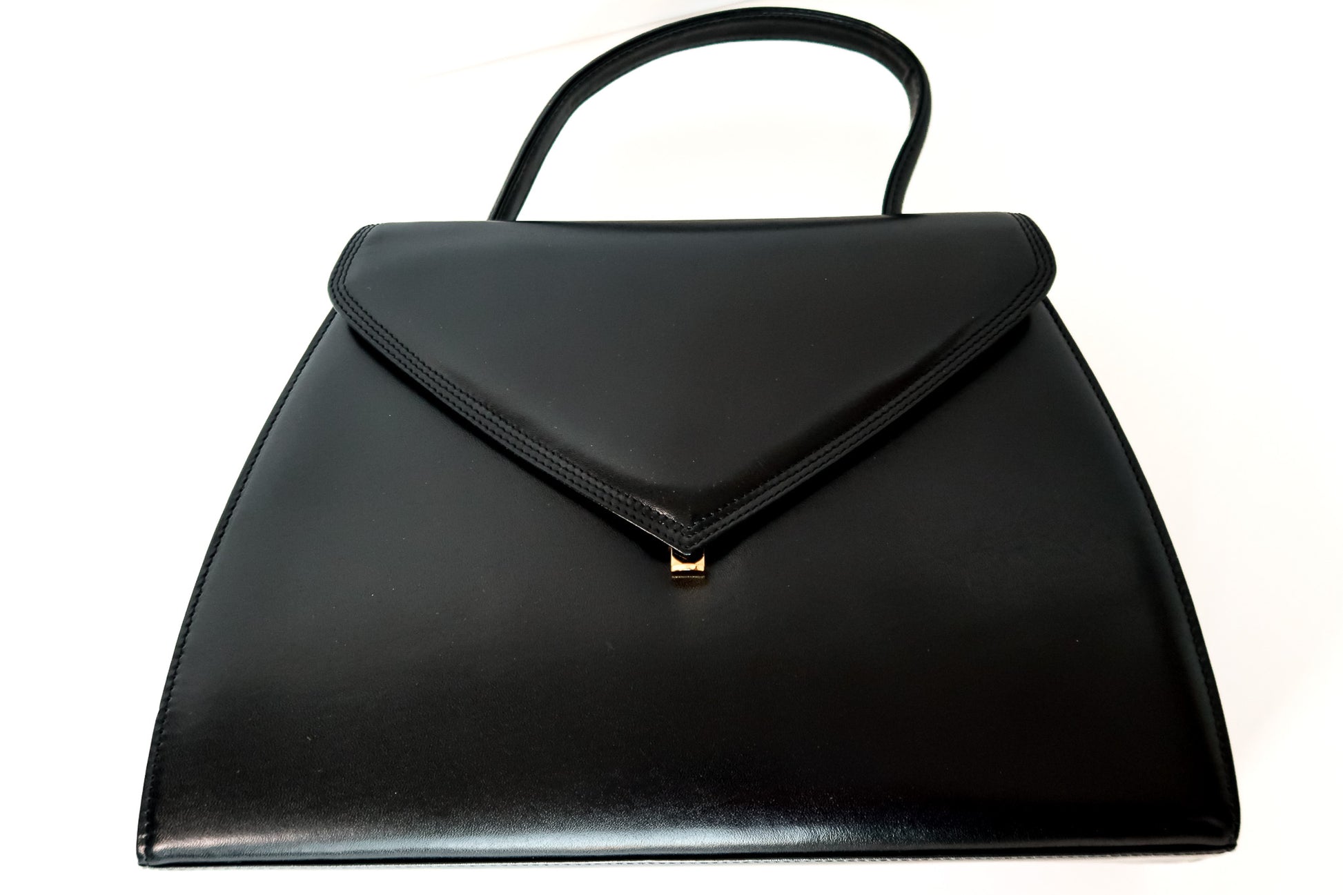 Vintage Givenchy Black Leather Top Handle Tote Bag - additional view 8