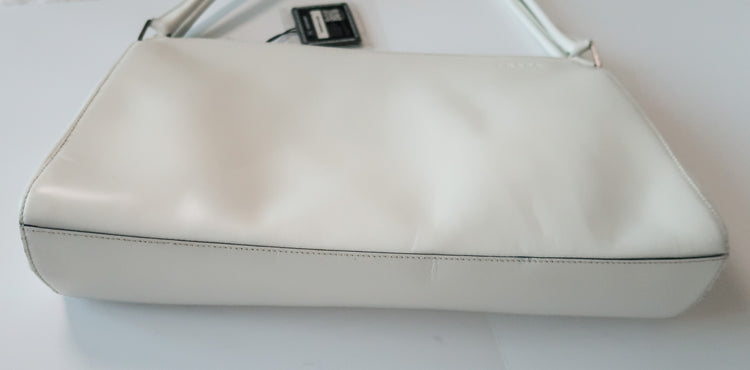 Prada White Leather Shoulder Tote - additional view 3