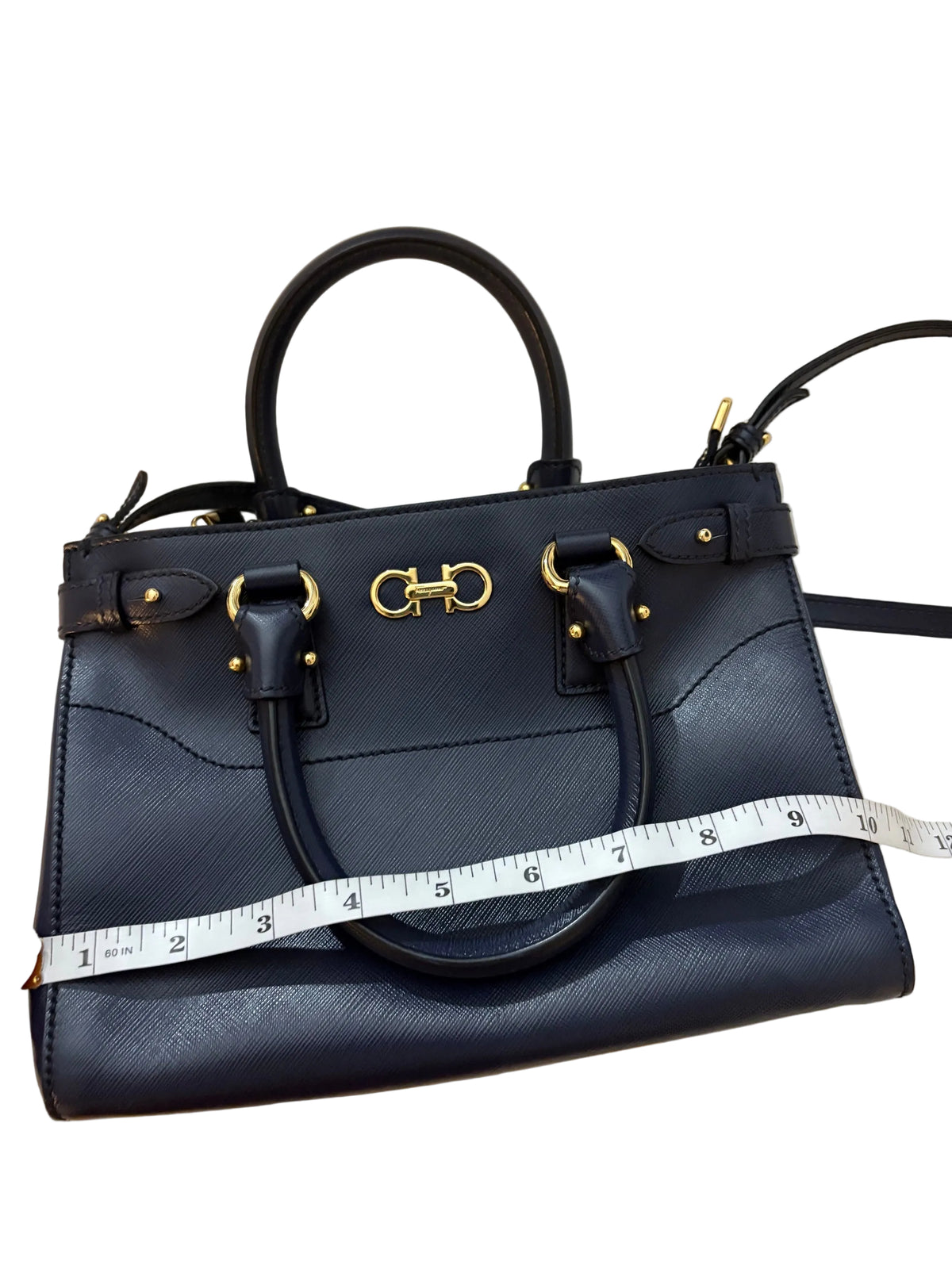 Salvataro Ferragamo Navy Blue Bag Crossbody