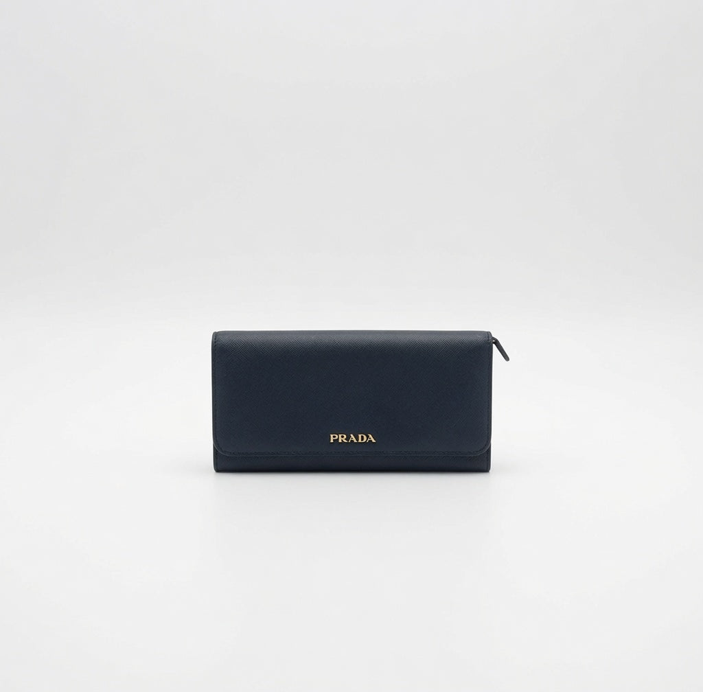 Prada Saffiano Leather Continental Flap Wallet - additional view 5