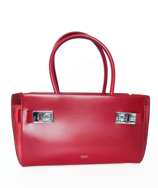 Salvatore Ferragamo RARE FIND Red East West Tote - additional view 2