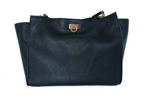 Salvatore Ferragamo Tote Black Bag with Pouch