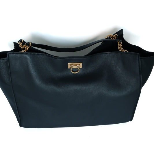 Salvatore Ferragamo Tote Black Bag with Pouch - additional view 2