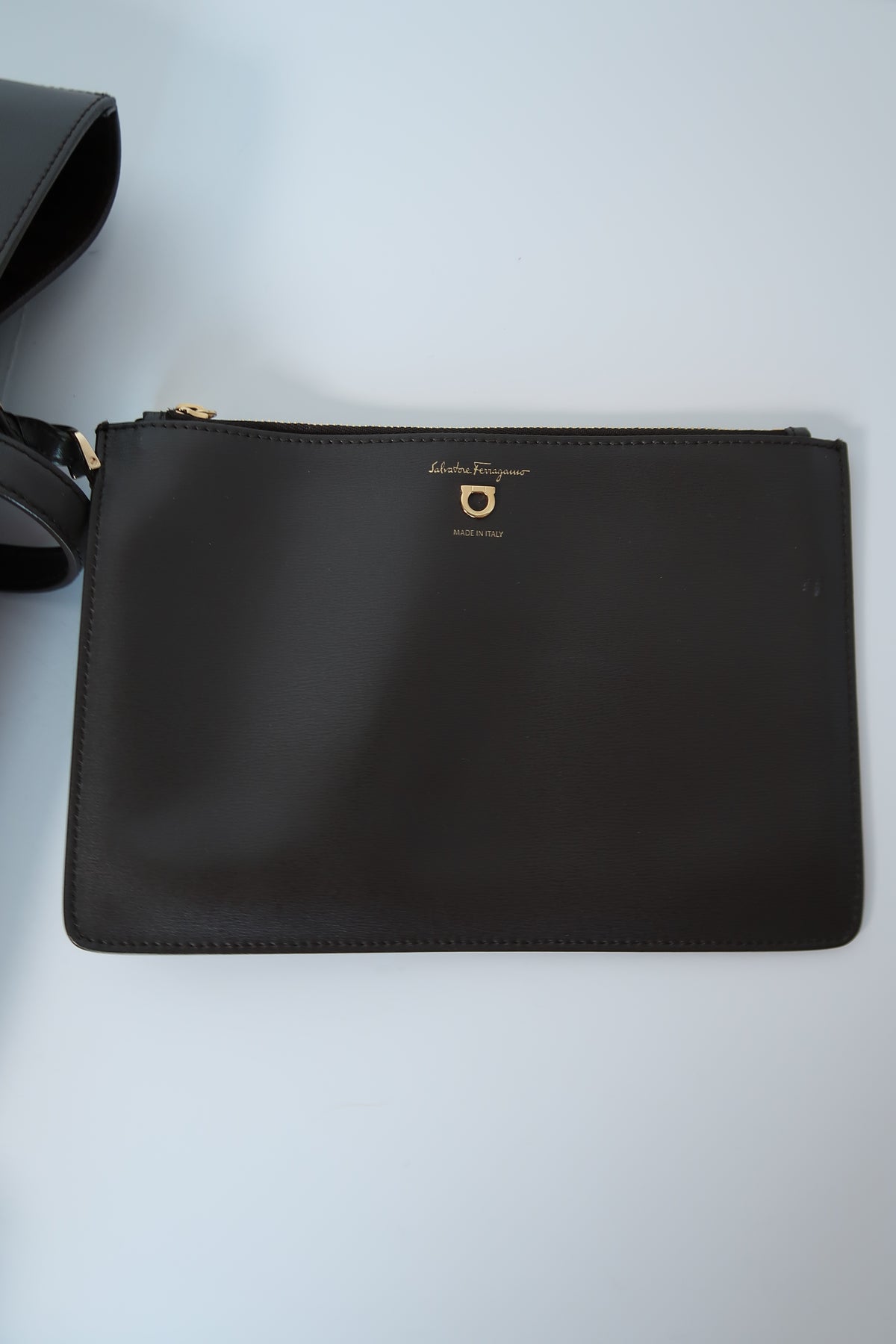 Salvatore Ferragamo City Tote Brown Espresso Leather Excellent