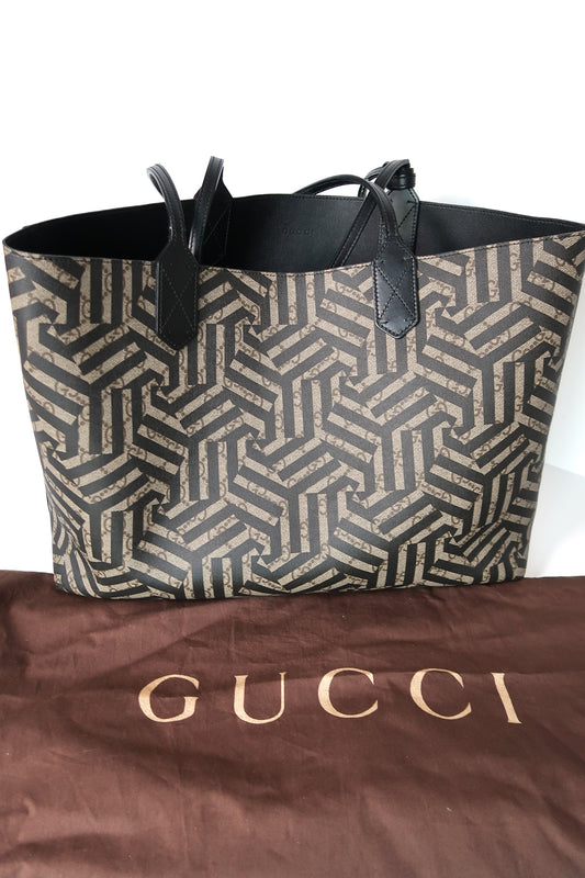 Gucci GG Caleido Reversible Medium Tote – Beige & Black - additional view 2