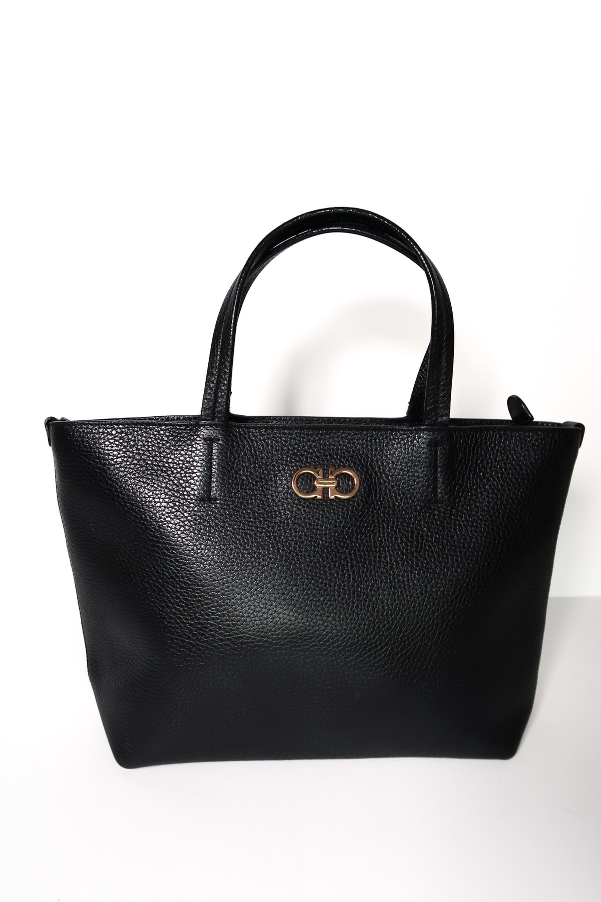 Salvatore Ferragamo Black Leather Tote