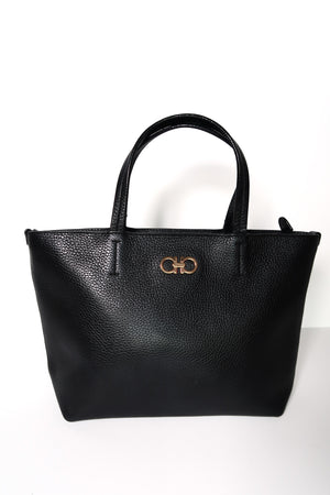 Salvatore Ferragamo Black Leather Tote