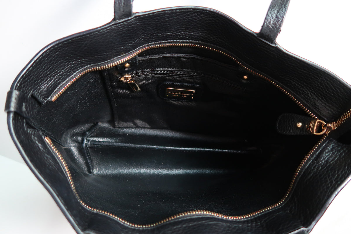 Salvatore Ferragamo Black Leather Tote - additional view 7