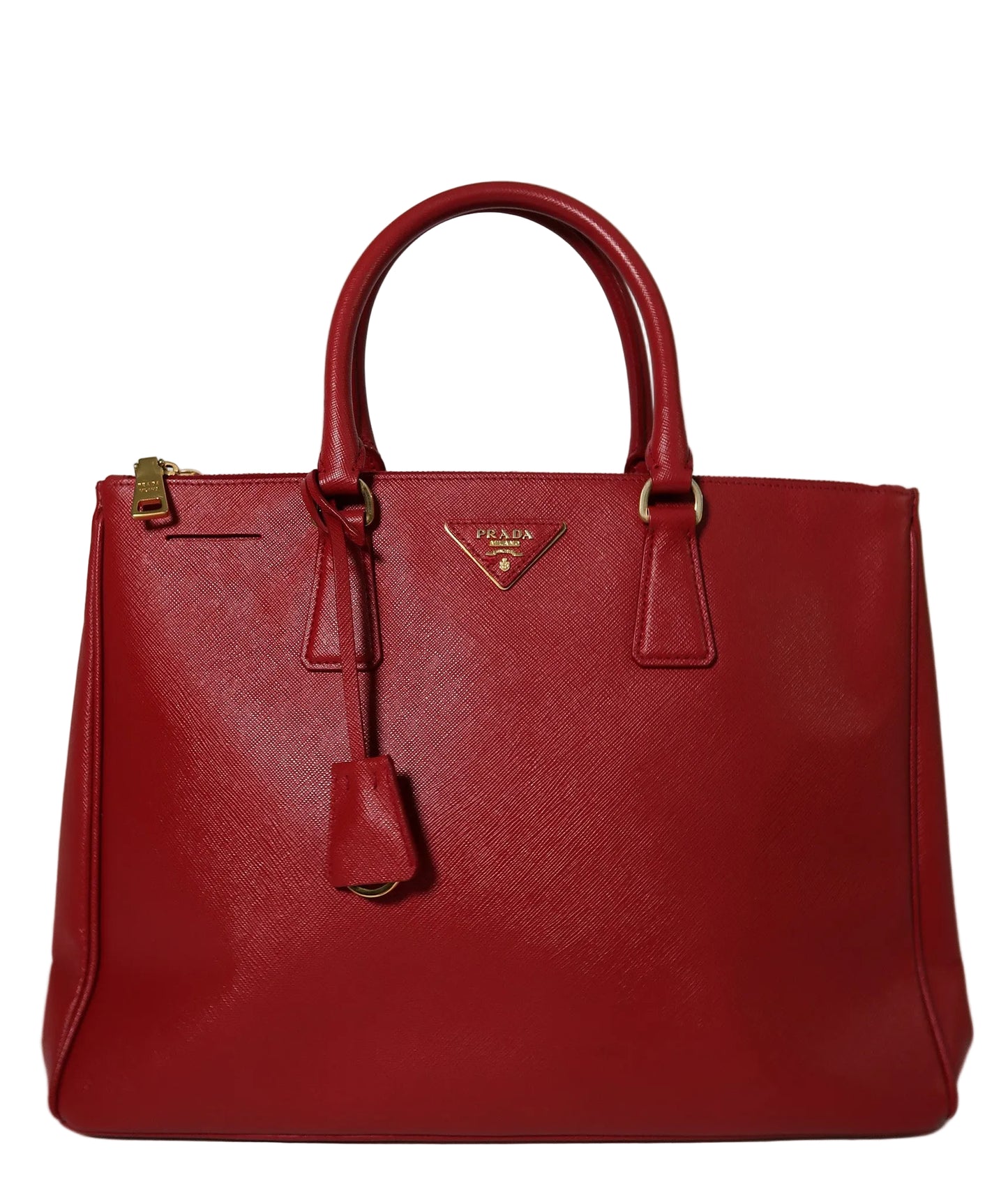 Prada Saffiano Lux Medium Tote Bag – Red
