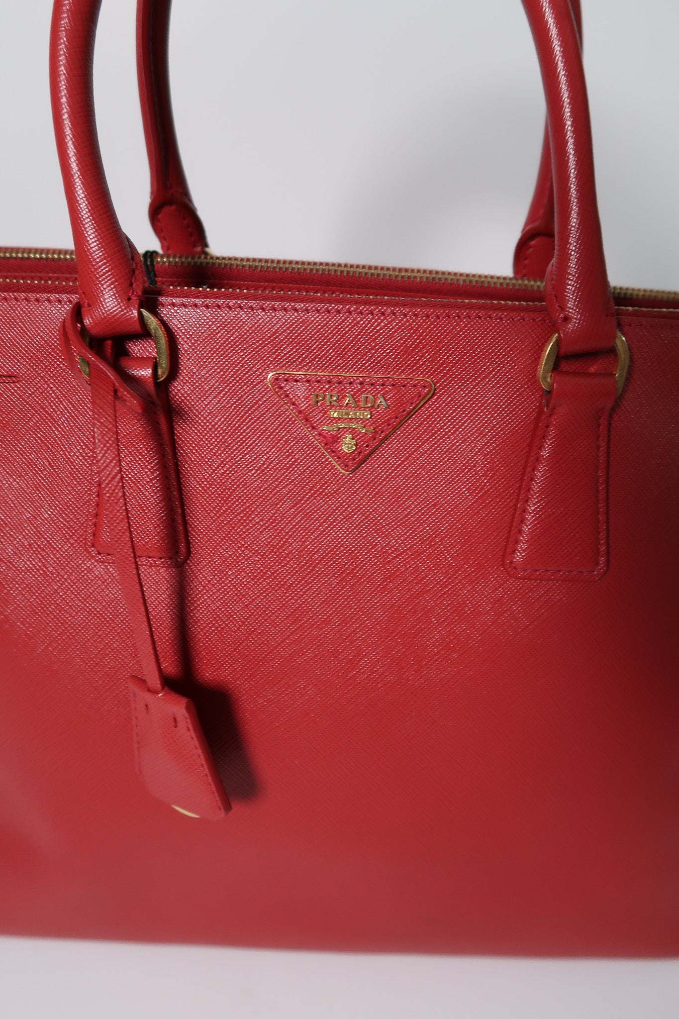 Prada Saffiano Lux Medium Tote Bag – Red - additional view 8
