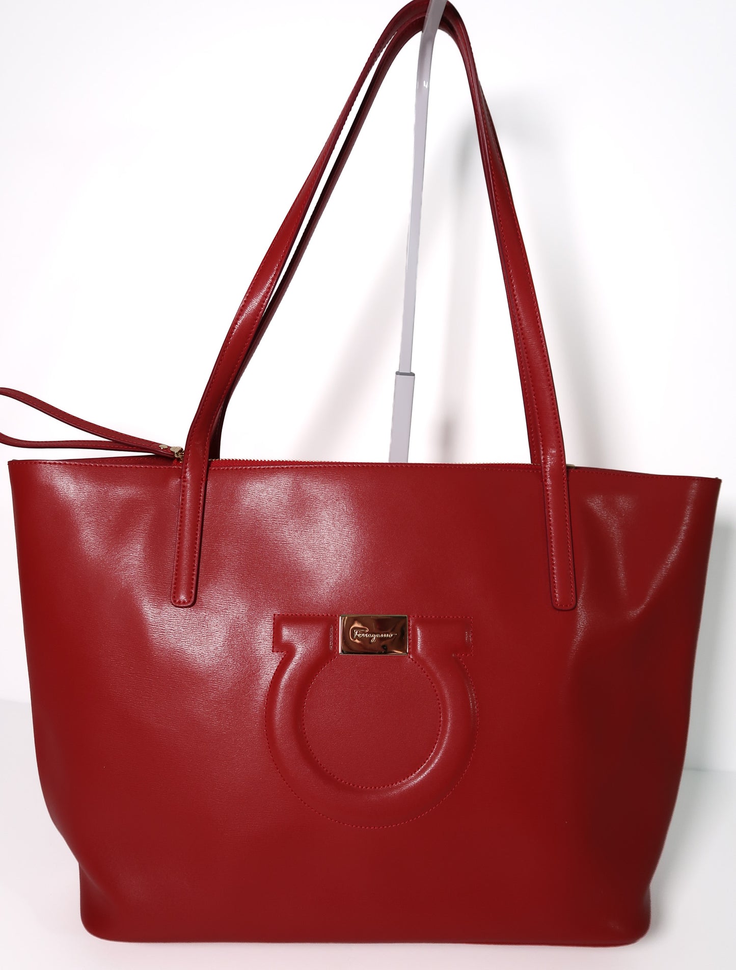 Salvatore Ferragamo Lipstick Red City Tote - additional view 7