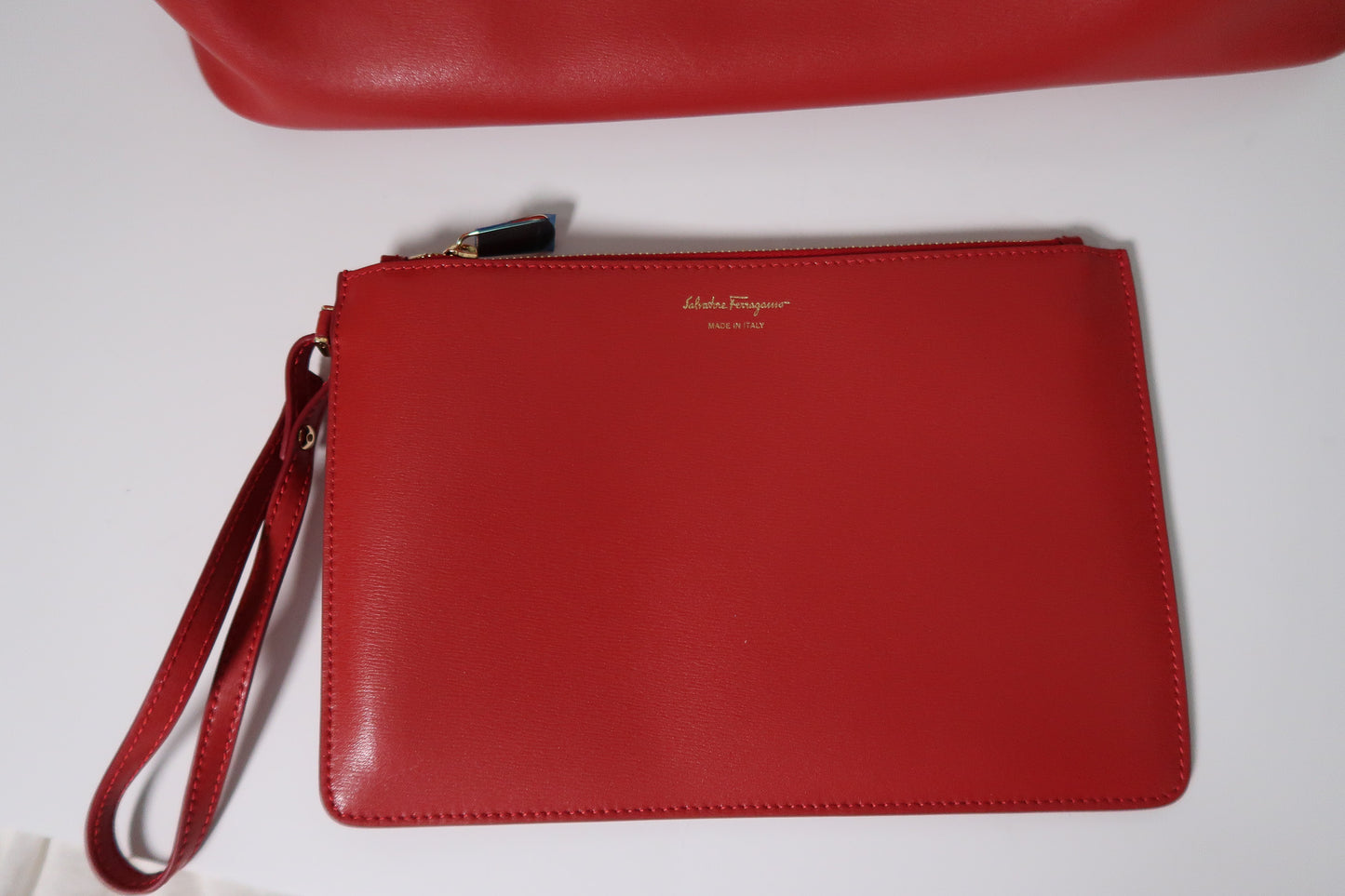 Salvatore Ferragamo Lipstick Red City Tote - additional view 6