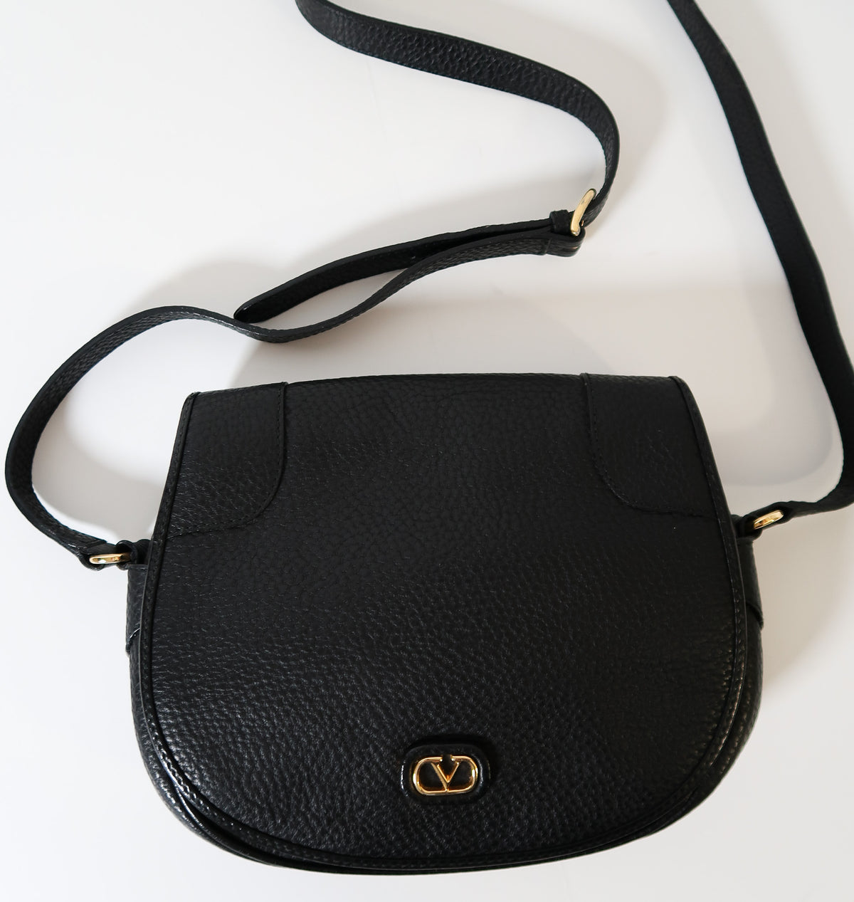 Valentino Black Leather Crossbody