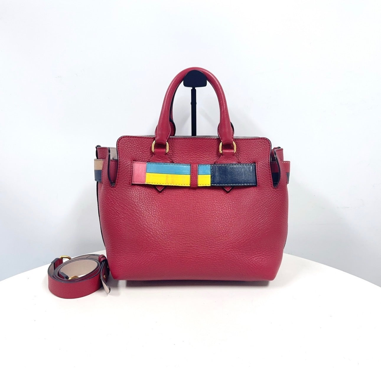 Burberry "The Belt" Tote Bag Red
