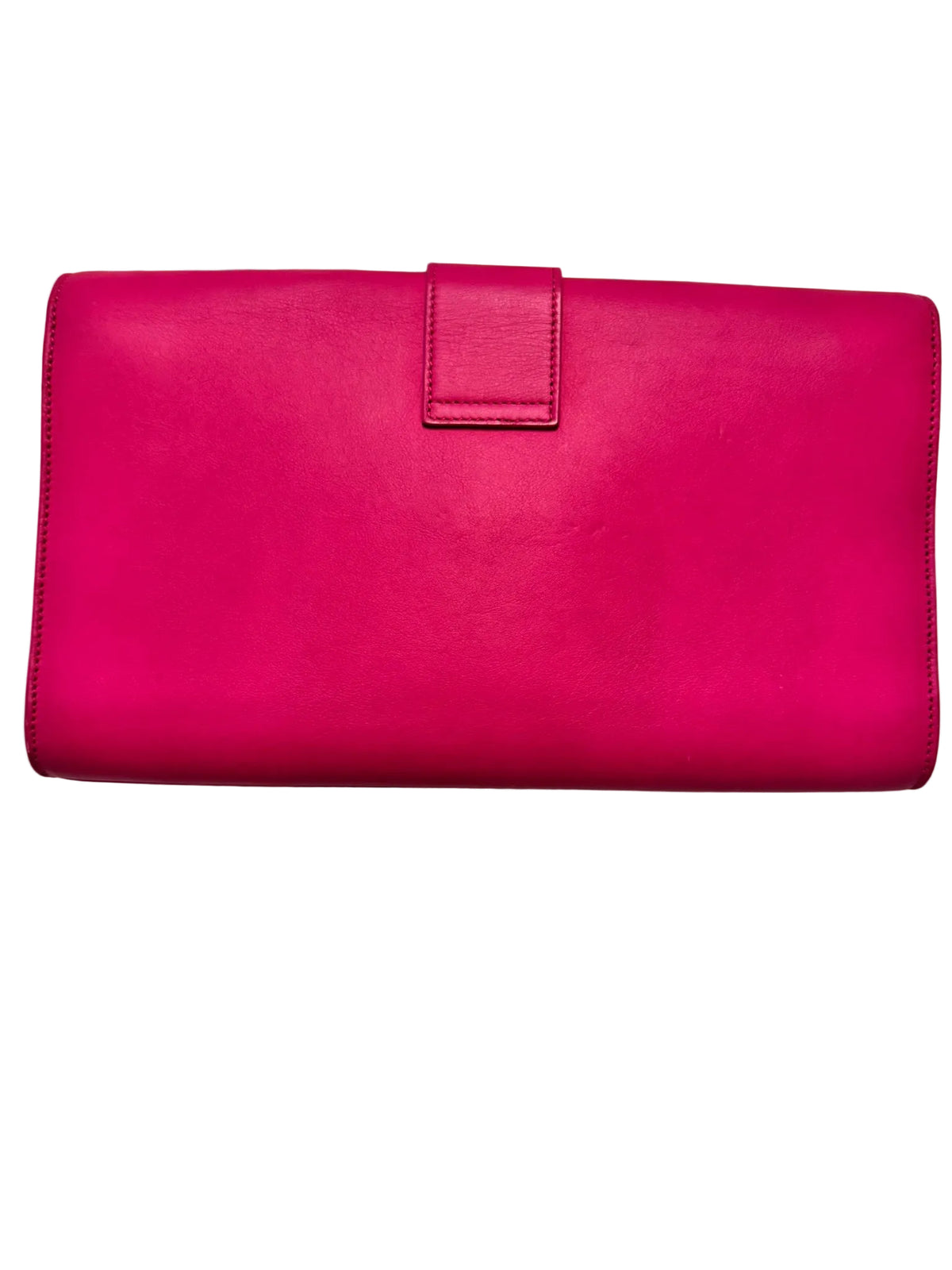 Saint Laurent Classic Y Ligne clutch in fuchsia pink leather - additional view 2