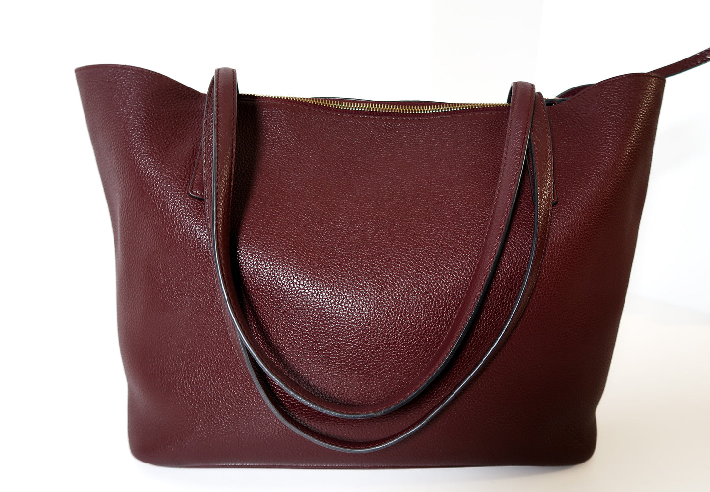 Salvatore Ferragamo Burgundy Wine Red Leather Tote with Gold - additional view 5