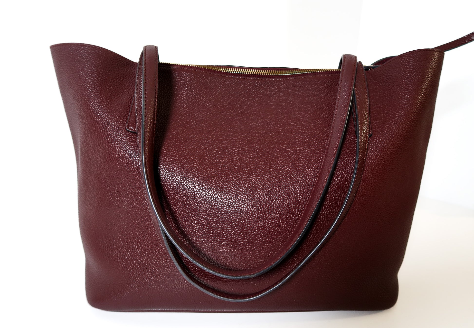 Salvatore Ferragamo Burgundy Wine Red Leather Tote with Gold - additional view 5